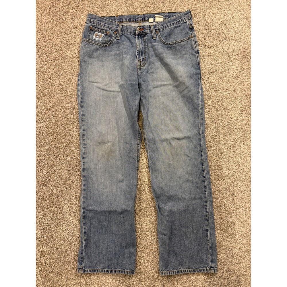 Cinch Jeans Mens 35x32 Blue Straight Leg MB92834003 Denim Cotton Workwear *